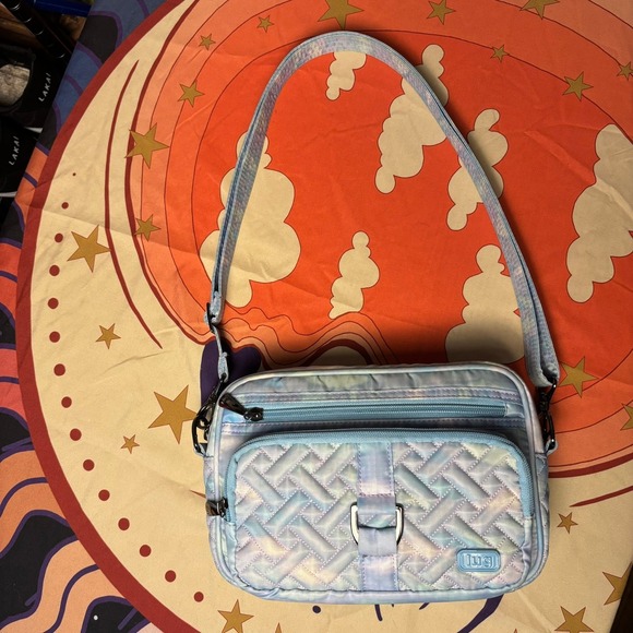 lug Handbags - Lug Carousel Crossbody Bag Pastel Mystic Seaglass RFID Quilted Shoulder Bag Blue